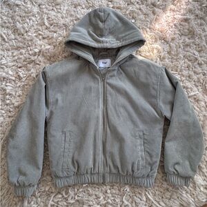 TNA Corduroy Bomber Jacket in Sage Green